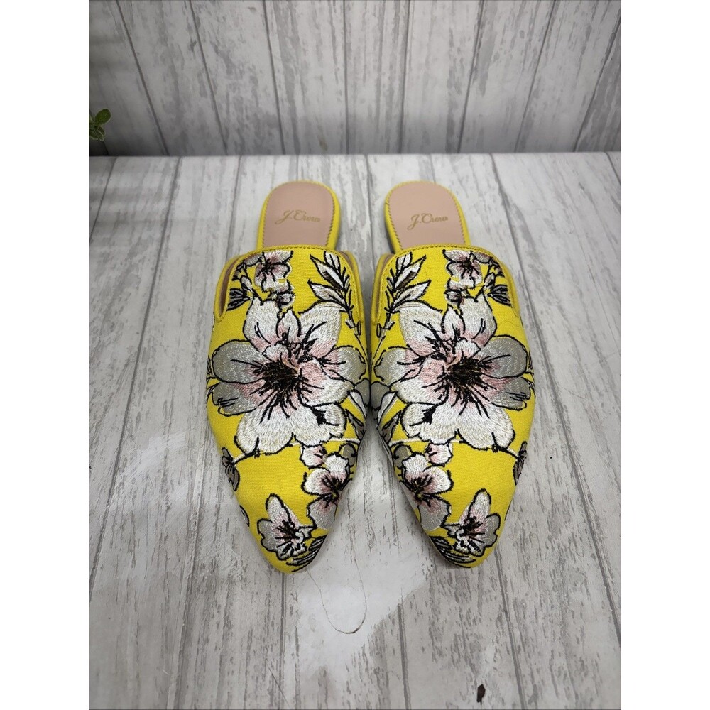 Womens Size 8.5 J Crew Embroidered Mules
